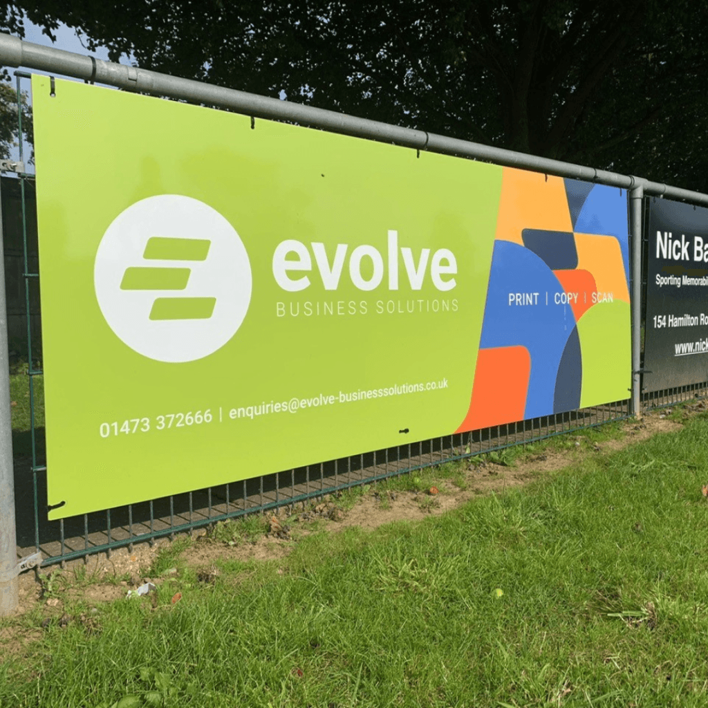 Evolve banner at Felixstowe and Walton