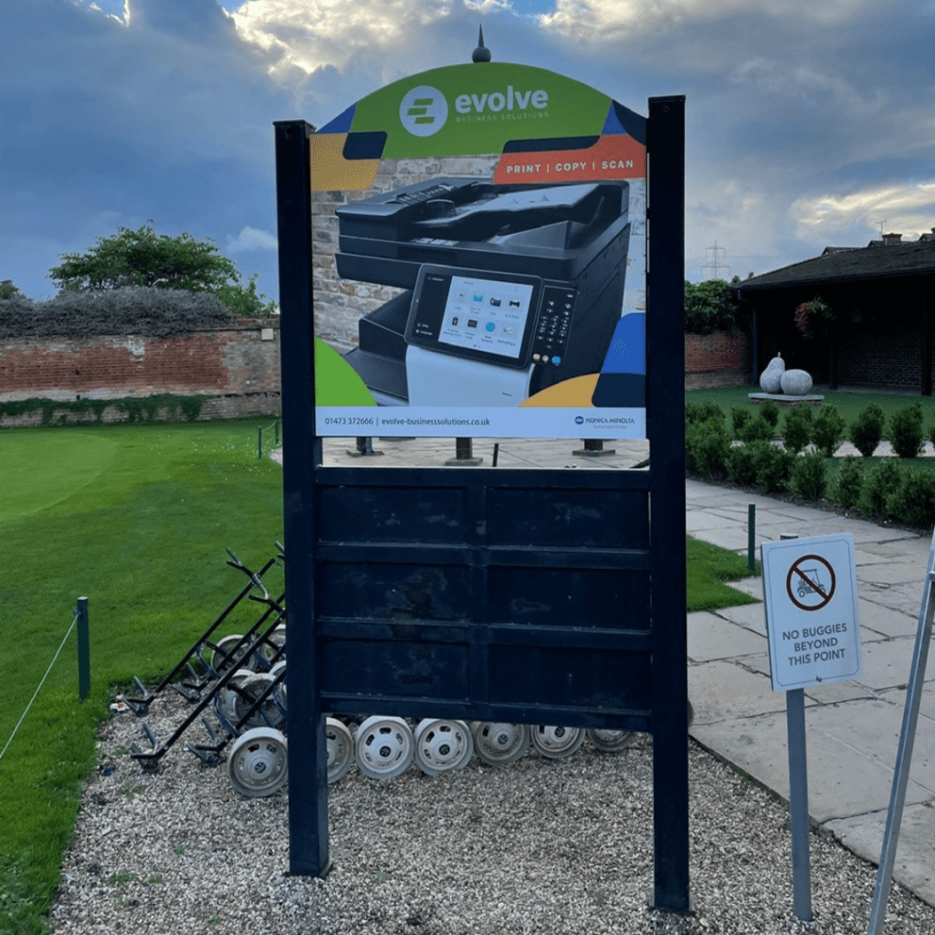 Evolve Post sign at Hintlesham