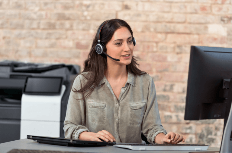 An Account Manager answering the phone