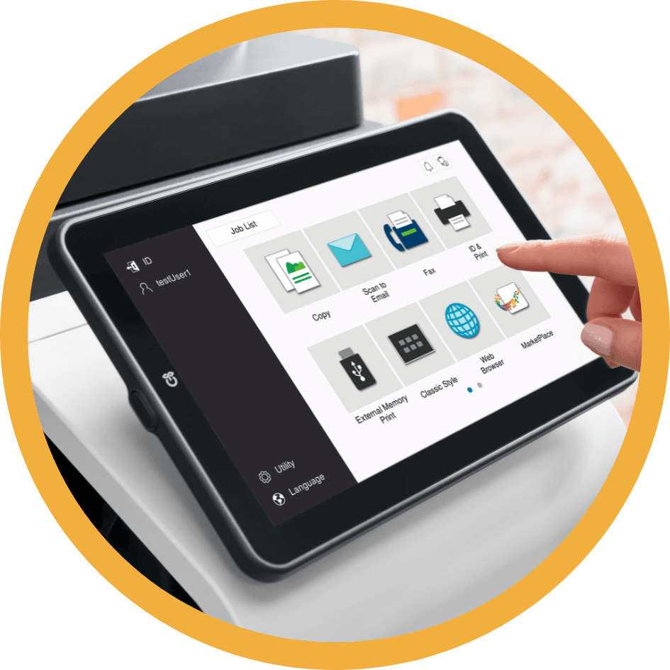 Konica Minolta Device Touch Screen